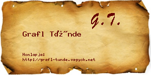 Grafl Tünde névjegykártya